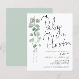 Budgetskript Eucalyptus Baby i blobinbjudan