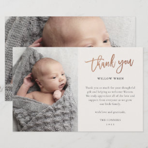 Budgetskript Foto Baby Tackkort