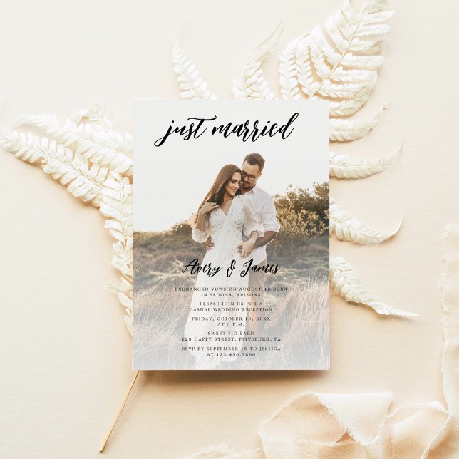 Budgetskript Ny gifta Photo Bröllop Elopement Flygblad (Skapare uppladdad)