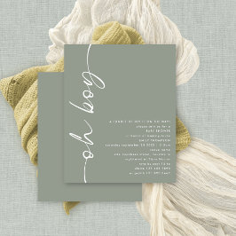 Budgetskript Oh Boy Sage Baby Shower