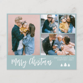 Budgetskript Photo Collage Gräs jul-Helgdag Flygblad