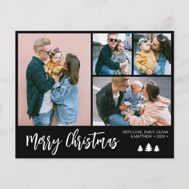 Budgetskript Photo Collage-Helgdag för jul Flygblad (Framsidan)