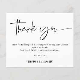 Budgetskript QR-kod 3 foton Bröllop Tack