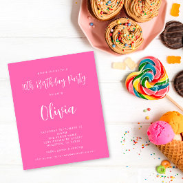 Budgetskript, Shock rosa 10:e Födelsedagsfesten