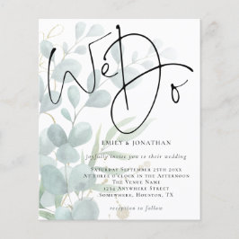 Budgetskript som vi bjuder in till eukalyptus-bröl