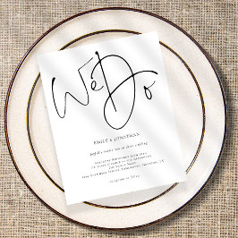 Budgetskript som vi gör enkel bröllopsinbjudan