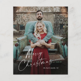 Budgetskriptfotokort för God jul Helgdag Flygblad