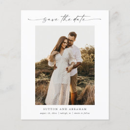 Budgetskriptfotominimalt Bröllop spara datum