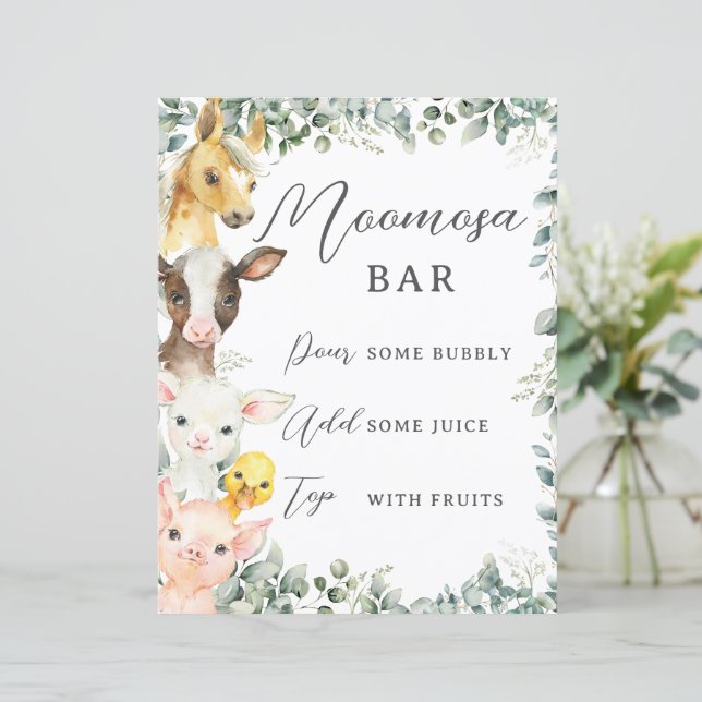 Budgetskylt Greenery Boskap Baby Moomosa Pub (Stående Fram)