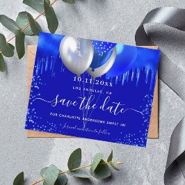 Budgetsvensk 16 royal blå droppar spara datumet