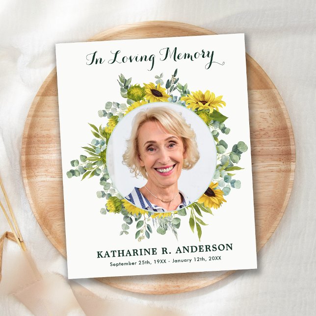 Budgetsympati Solrosfoto Funeral Tack (Skapare uppladdad)