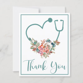 BUDGETTALL Blommigt Stethoscope Hjärtat Tack