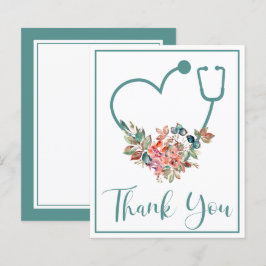 BUDGETTALL Blommigt Stethoscope Hjärtat Tack