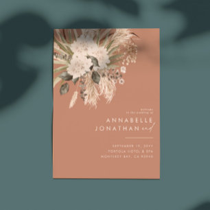 Budgetterakotta botaniskt modernt elegant bladverk poster