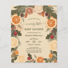 Budgettorkad citrus Merry Little Baby Shower