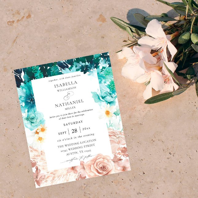 Budgetturkos och  Rosa Blommigt Bröllop 2 Flygblad (Skapare uppladdad)