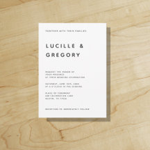 Budgetvänlig och modern bröllopsinbjudan