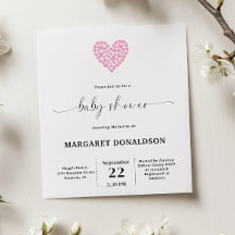 Budgetvänlig Rosa Heart Baby Shower Party