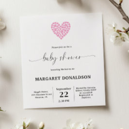 Budgetvänlig Rosa Heart Baby Shower Party