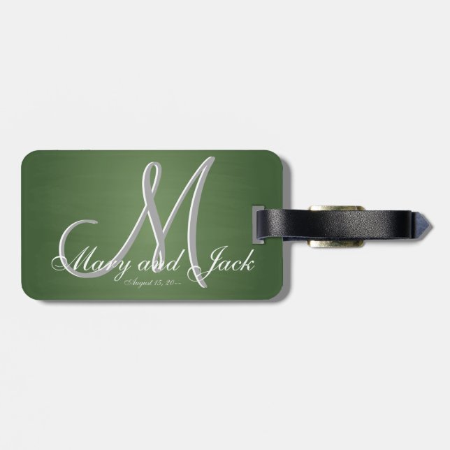 Budgetvärde för Rustik Grönt Chalkboard Old school Bagagebricka (Baksida Vågrät)