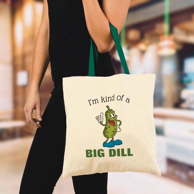 Budgetverktyg för Big Dill Pickle Pun Tygkasse (Skapare uppladdad)