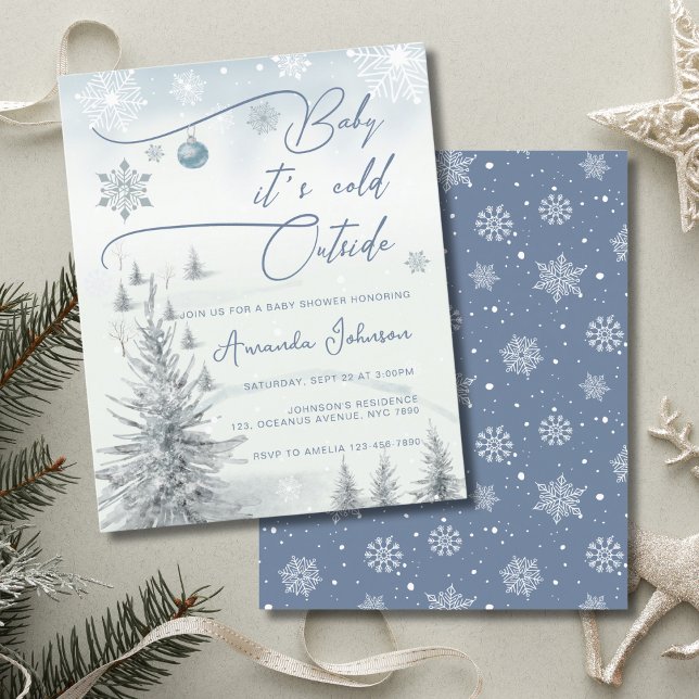 Budgetvinter dess Kall utanför pojkbabyduschen (Skapare uppladdad)