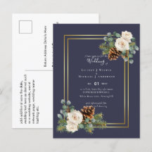 BUDGETVinterbröllop Vit ros Guld Dusty Blue