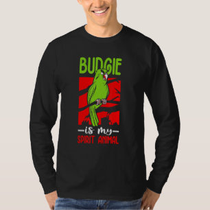 Budgie är min spirit Animal Cute Bird Meme Parrot T Shirt