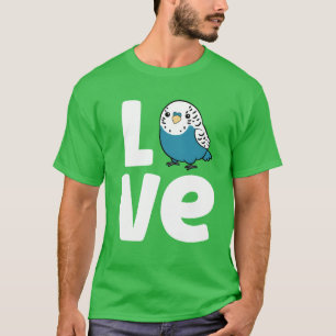 Budgie Bird Kärlek Cute Parakeet retro T Shirt