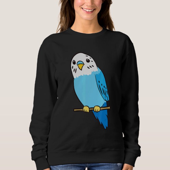 Budgie Bird Parakeet Cute Parakeet Blue T Shirt (Framsida)