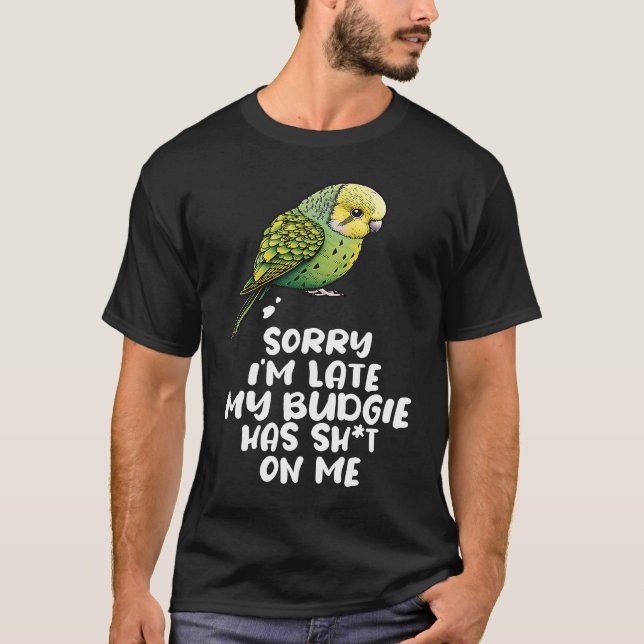 Budgie Bird Parakeet For Budgerigar Owner  1 T Shirt (Framsida)