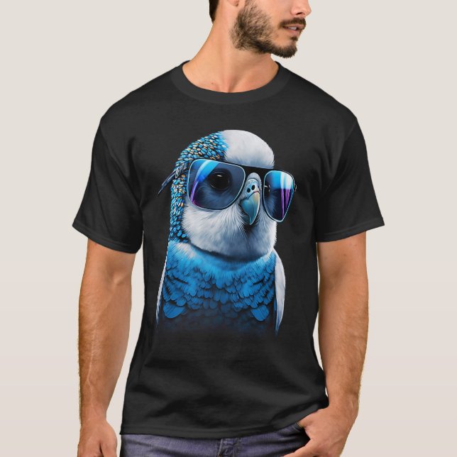 Budgie Bird Parakeet For Budgerigar Owner  4 T Shirt (Framsida)