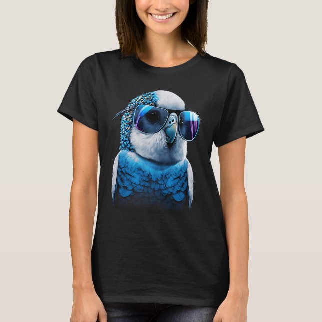 Budgie Bird Parakeet For Budgerigar Owner  4 T Shirt (Framsida)