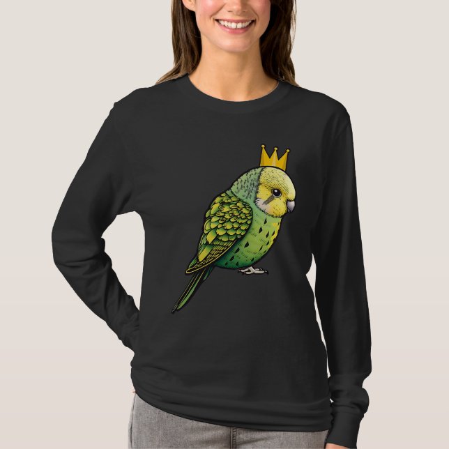 Budgie Bird Parakeet For Budgerigar Owner T Shirt (Framsida)