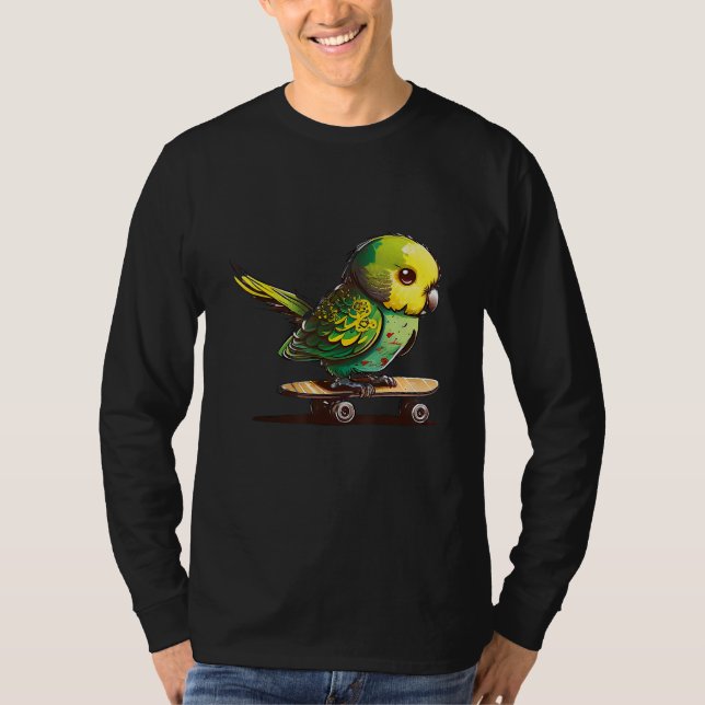 Budgie Bird Parakeet for Budgerigar Owner T Shirt (Framsida)