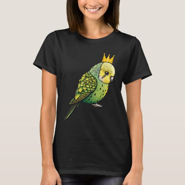 Budgie Bird Parakeet For Budgerigar Owner T Shirt (Framsida)