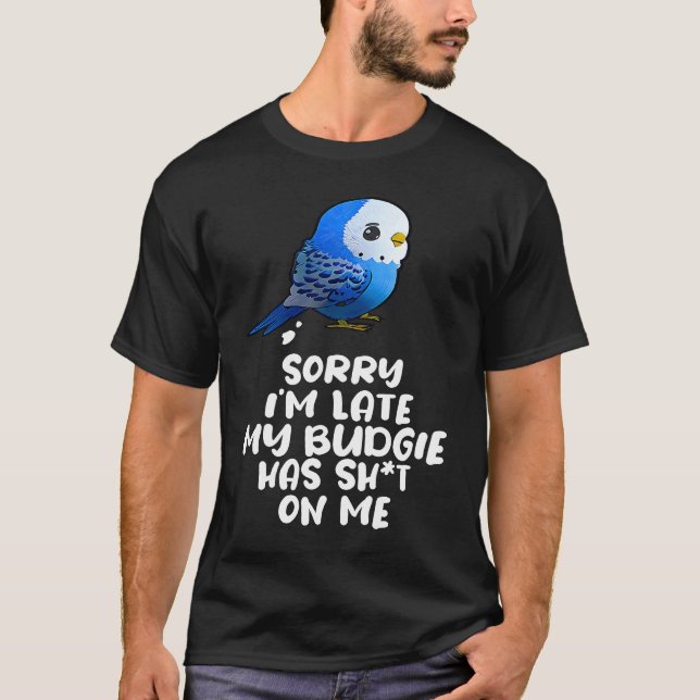 Budgie Bird Parakeet For Budgerigar Owner T Shirt (Framsida)