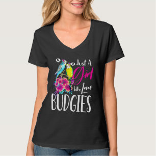 Budgie Bird Tee, en flicka som Kärlek Budgies T Shirt