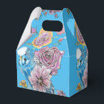 Budgie Bröllop Cake Favor Box Blue Ro Presentaskar<br><div class="desc">Budgie Bröllop Cake Favor Boxes,  Fully Anpassade. Designad från en av mina vattenfärgsmålningar.</div>