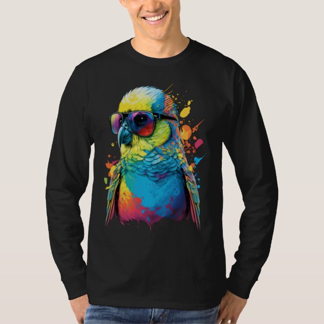 Budgie Budgerigar Parakeet Bird  4 T Shirt (Framsida)