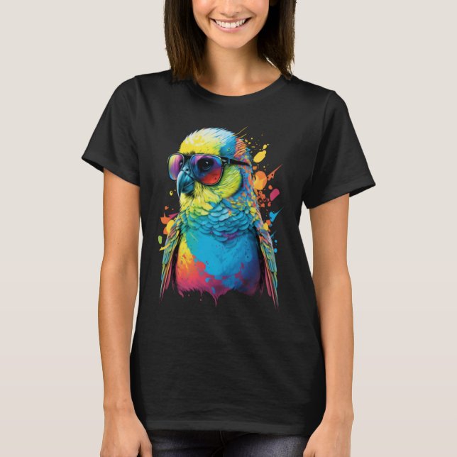 Budgie Budgerigar Parakeet Bird  4 T Shirt (Framsida)