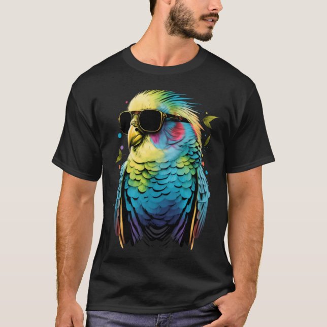 Budgie Budgerigar Parakeet Bird  6 T Shirt (Framsida)