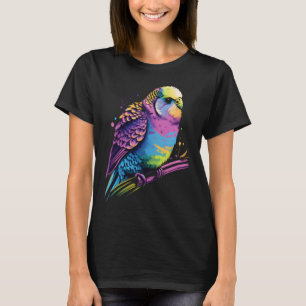 Budgie Budgerigar Parakeet Bird Aesthetic Vaporwav T Shirt