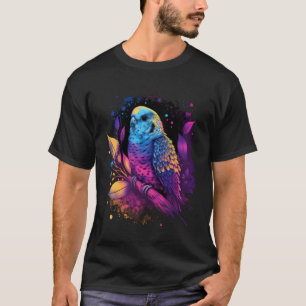 Budgie Budgerigar Parakeet Bird Aesthetic Vaporwav T Shirt