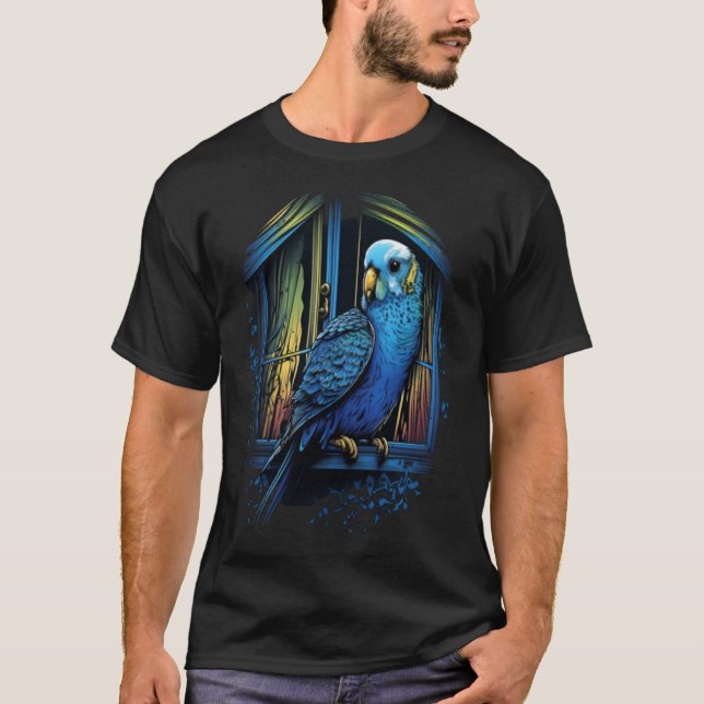 Budgie Budgerigar Parakeet Bird Fågelskådning 2 T Shirt (Framsida)