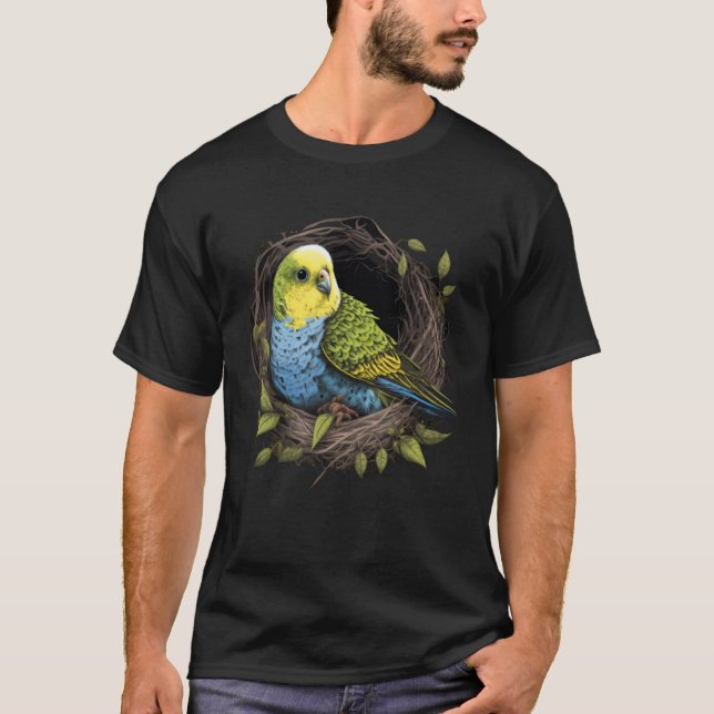 Budgie Budgerigar Parakeet Bird Nest  2 T Shirt (Framsida)