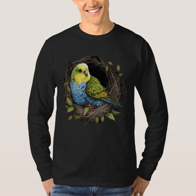 Budgie Budgerigar Parakeet Bird Nest  2 T Shirt (Framsida)