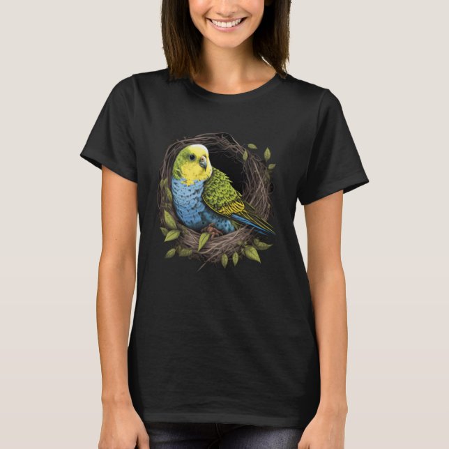 Budgie Budgerigar Parakeet Bird Nest  2 T Shirt (Framsida)