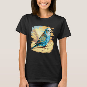 Budgie Budgerigar Parakeet Bird Ocean Beach Sommar T Shirt