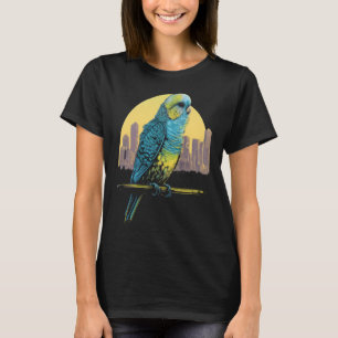 Budgie Budgerigar Parakeet City Skyline Parrot Bir T Shirt